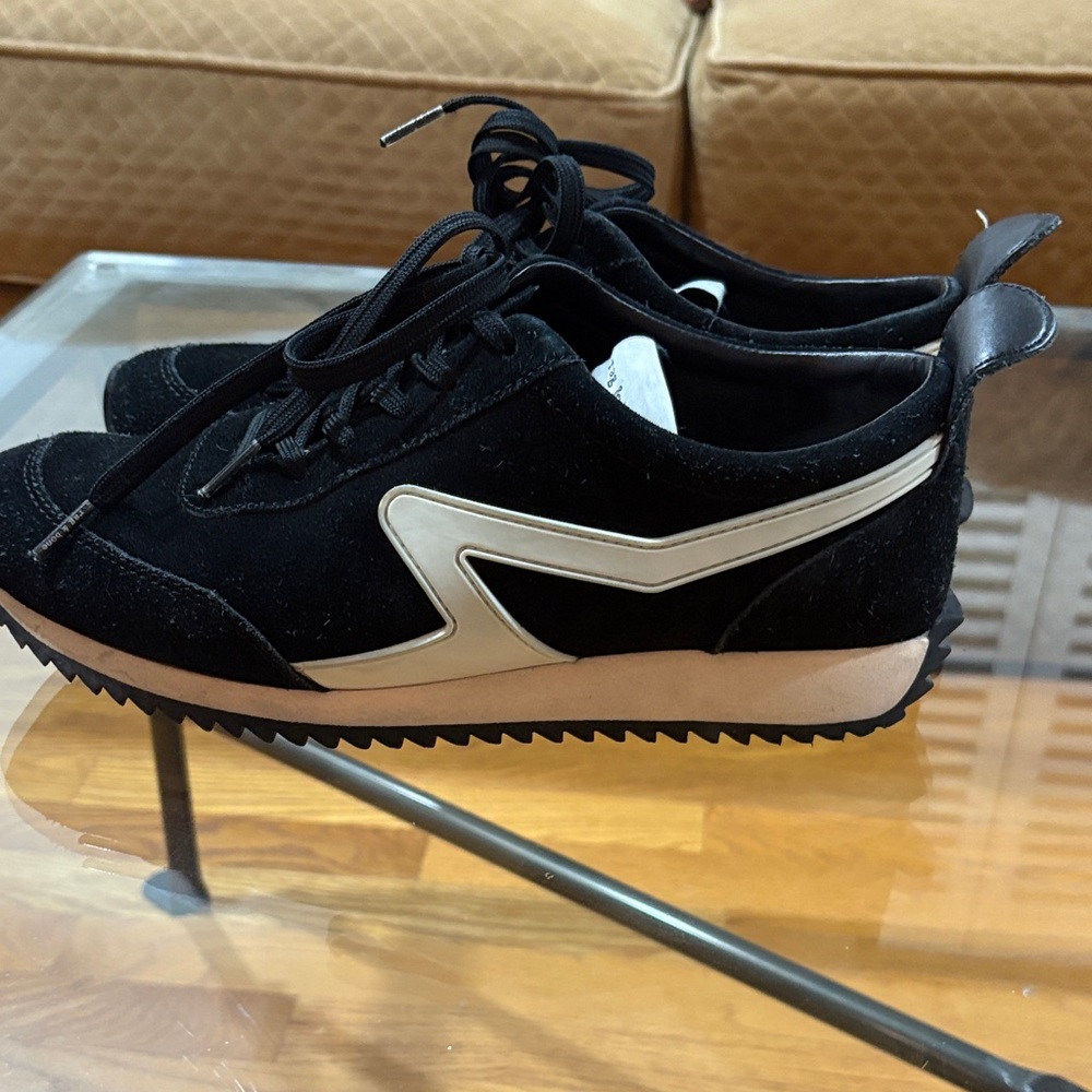 Rag & Bone Black and Cream Athletic Shoes